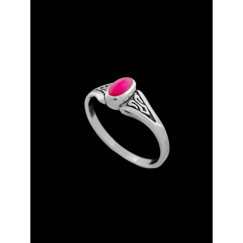 Pink Statement Ring • 925 Sterling Silver • Bold and Eye-Catching Design