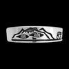 Sterling Silver Wildlife Scene Bracelet • Snowy Cabin Design • Nature Lover • Navajo