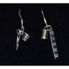 Sterling Silver Sewing Seamstress dangle earrings