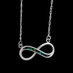 Infinity Necklace, 925 Sterling Silver Pendant, Infinity Pendant, Eternity Necklace, Forever Necklace, Opal Infinity