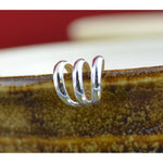 Sterling silver three wire ear cuff