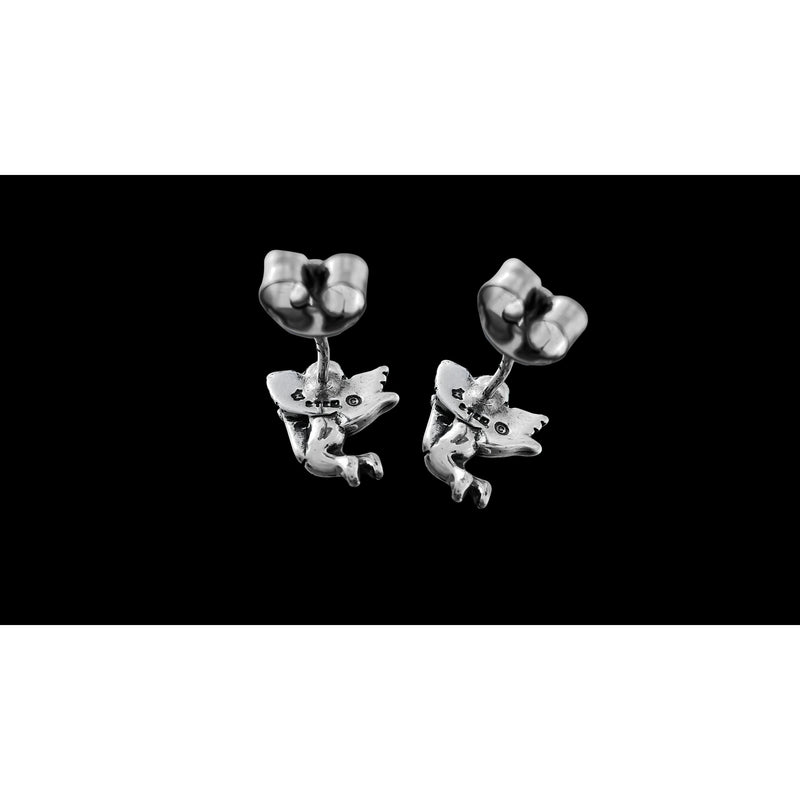 Evil Cupid Earrings • 925 Sterling Silver • Dark Romance Jewelry • Arrow Studs