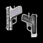 Gun Pendant, 925 Sterling Silver Pendant, 380 Pendant, Automatic Pendant, Pistol Jewelry.380 auto