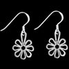 925 Sterling Silver Flower Dangle Earrings