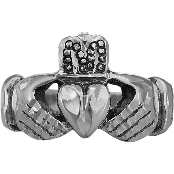 Diamond Cut Claddagh Promise Ring