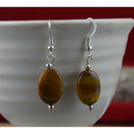 Tiger's Eye Earrings • Handcrafted by Navajo Artisan • Sterling Silver