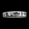 Sterling Silver Wildlife Scene Bracelet • Snowy Cabin Design • Nature Lover • Navajo