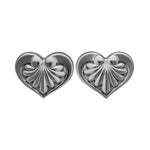 925 Sterling Silver Heart Earrings, Vintage Heart Earrings, Wedding Earrings