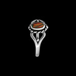 925 Sterling Silver Navajo Ring • Red Opal Gemstone • Handcrafted Statement Jewelry