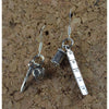 Sterling Silver Sewing Seamstress dangle earrings