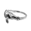 Sterling Silver Celtic Claddagh Pillbox Style Ring