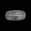 Sterling Silver Diamond Cut Checkerboard Ring