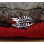 Sterling Silver adjustable feather band Ring