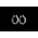 925 Sterling Silver Hoop Earrings with beaded detail around the band