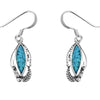 Turquoise Sterling Silver Marquise Dangle Earrings