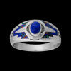 Native American Handmade Ring - Southwest Style - Lapis Lazuli and Mixed Gemstones - Size 17