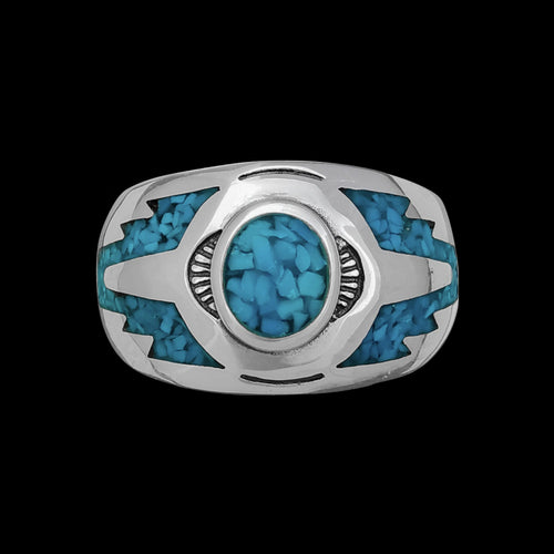 925 Sterling Silver Turquoise Sleeping Beauty Ring, Southwestern Design, Handmade Silver Band, Handcrafted Native Jewelry (5)
