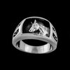 Horse Ring • 925 Sterling Silver • Navajo Handmade • Ranch and Rodeo Jewelry • Horseshoe Design