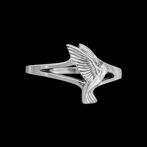 Hummingbird Ring, 925 Sterling Silver Ring, Native American Handmade Jewelry, Bird Ring, Hummingbirds, Good Luck Ring