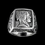 Navajo Chief Mountain Ring • 925 Sterling Silver • Native American Jewelry