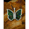 Rainbow Butterfly Pendant • Opal Butterfly Design • 925 Sterling Silver