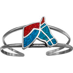 Rodeo Cowboy Cuff Bracelet • 925 Sterling Silver • Equestrian Western Style