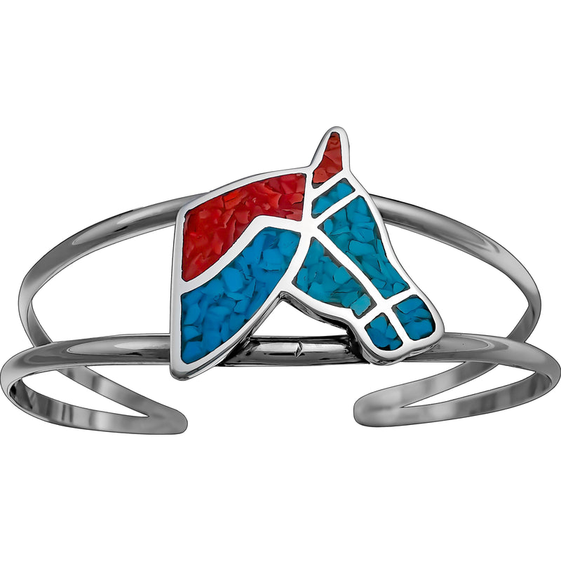 Rodeo Cowboy Cuff Bracelet • 925 Sterling Silver • Equestrian Western Style