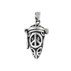 Peace Sign Sterling Silver Latching Conical Container