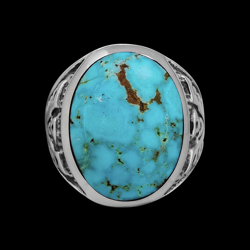 Sierra Nevada Turquoise Ring, Thunderbird Ring, 925 Sterling Silver Ring, Navajo Ring, Native American Handmade Jewelry, Turquoise Ring