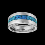 925 Sterling Silver Navajo Ring • Loop Ring • Natural Turquoise Gemstone • Turquoise Inlay Ring