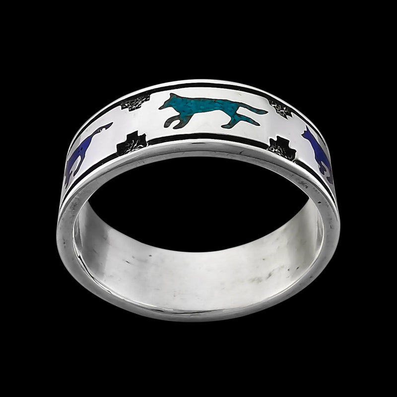 Wolf Pack Ring • Navajo Handcrafted • 925 Sterling Silver • Native American Handmade