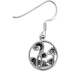 925 Sterling Silver Toadstool and Fiddlehead Fern dangle and drop earrings