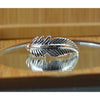 Sterling silver feather band ring in sizes 6, 7, 8, 9