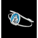 Howling Wolf Bracelet • Navajo Handmade • 925 Sterling Silver Cuff