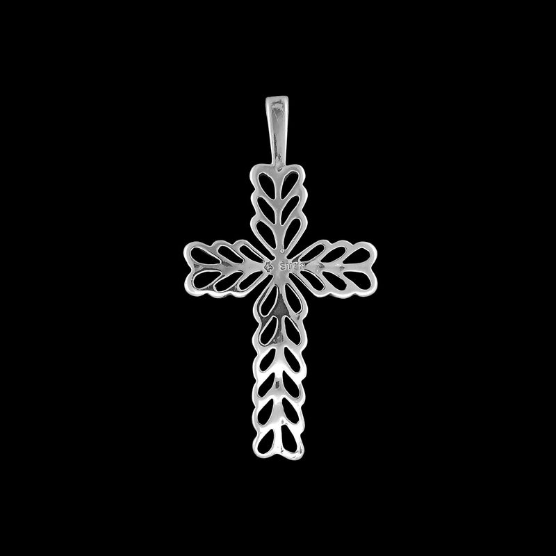 Cross Pendant, 925 Sterling Silver Pendant, Christian Pendant, Jesus Pendant, Religious Jewelry