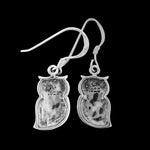 Great Horned Owl Earrings • 925 Sterling Silver • Nature-inspired Jewelry