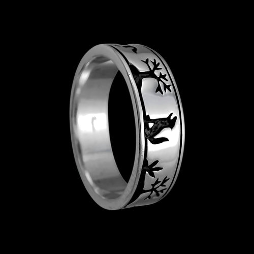 Wolf Ring, Wolves Ring, 925 Sterling Silver, Navajo Ring, Native American Handmade Jewelry, Ring with Wolves