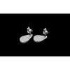 925 Sterling Silver Teardrop Earrings, Orange Opal Earrings, Rain Drop Earrings, Studs, Posts