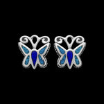 Butterfly Earrings • 925 Sterling Silver • Turquoise Gemstone • Navajo Handmade