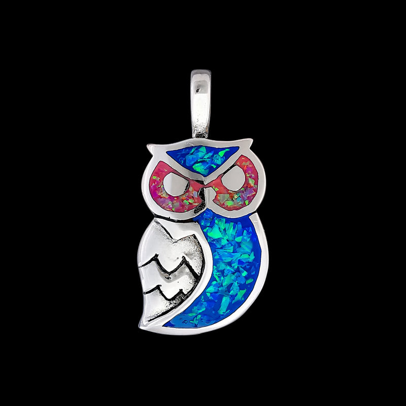 Owl Pendant, Horned Owl Pendant, 925 Sterling Silver Pendant, Navajo Pendant, Native American Jewelry, Handmade Pendant