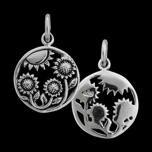 925 Sterling Silver Sunflowers reaching towards the Sun