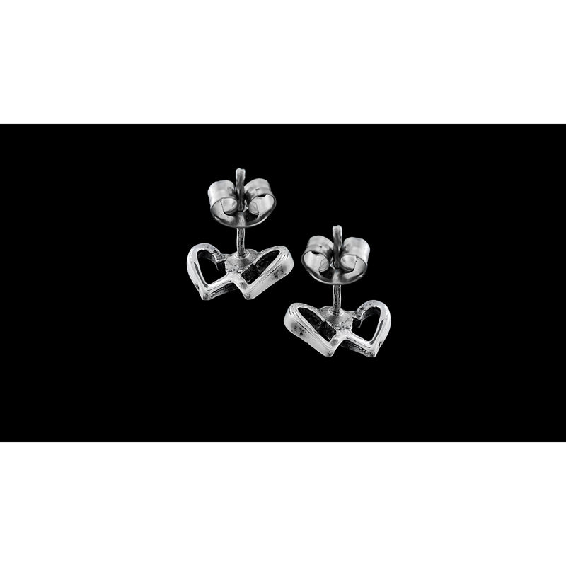 Heartbeat Earrings • Sterling Silver • Love Jewelry • Diamond Cut