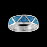 Navajo Ring, Flat Stone Ring, 925 Sterling Silver, Native American Wedding Band