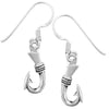 Sterling Silver Small Fish Hook Dangle Earring