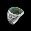 Nevada Turquoise Ring, Thunderbird Ring, 925 Sterling Silver Ring, Navajo Ring, Native American Handmade Jewelry, Turquoise Ring