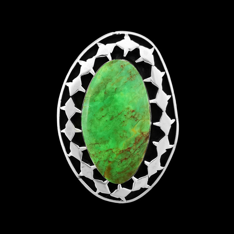 Turquoise Ring • Navajo 925 Silver • Handmade • Size 6 • Kenny Lonjose