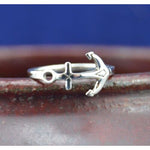 Anchor Ring • 925 Sterling Silver • Sizes 4-9 • Maritime Symbol of Strength and Stability