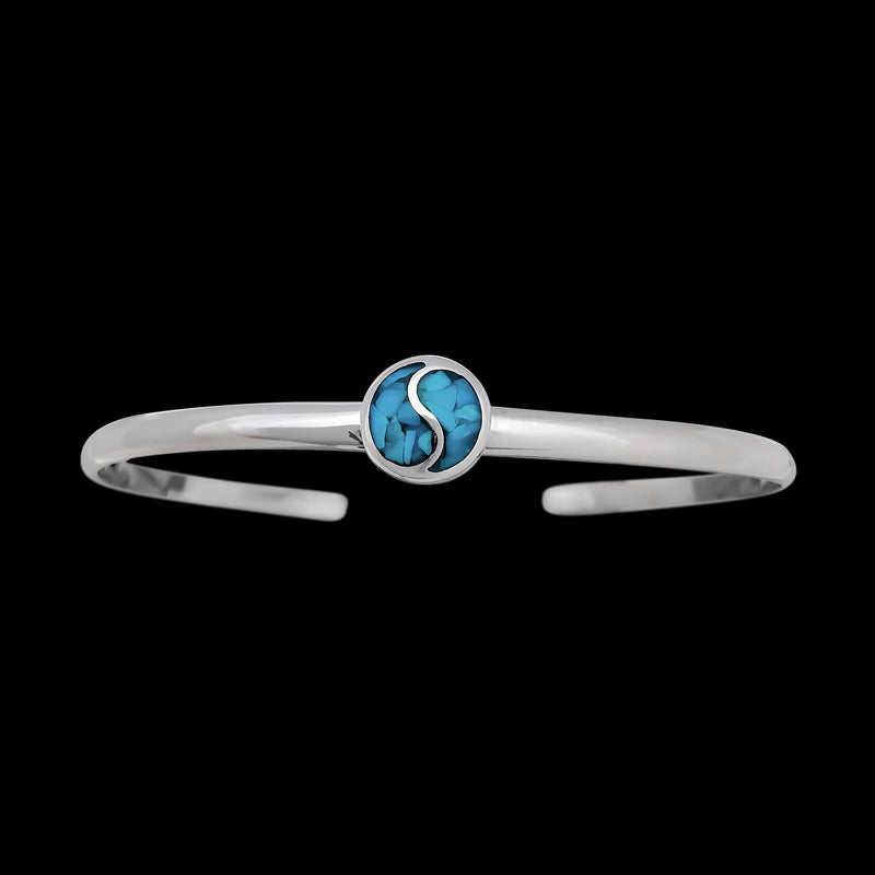 Yin Yang Bracelet, 925 Sterling Silver Cuff Bracelet, Yin and Yang Bracelet, Navajo handmade Bracelet, Native American Handmade Jewelry