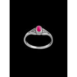 Pink Statement Ring • 925 Sterling Silver • Bold and Eye-Catching Design