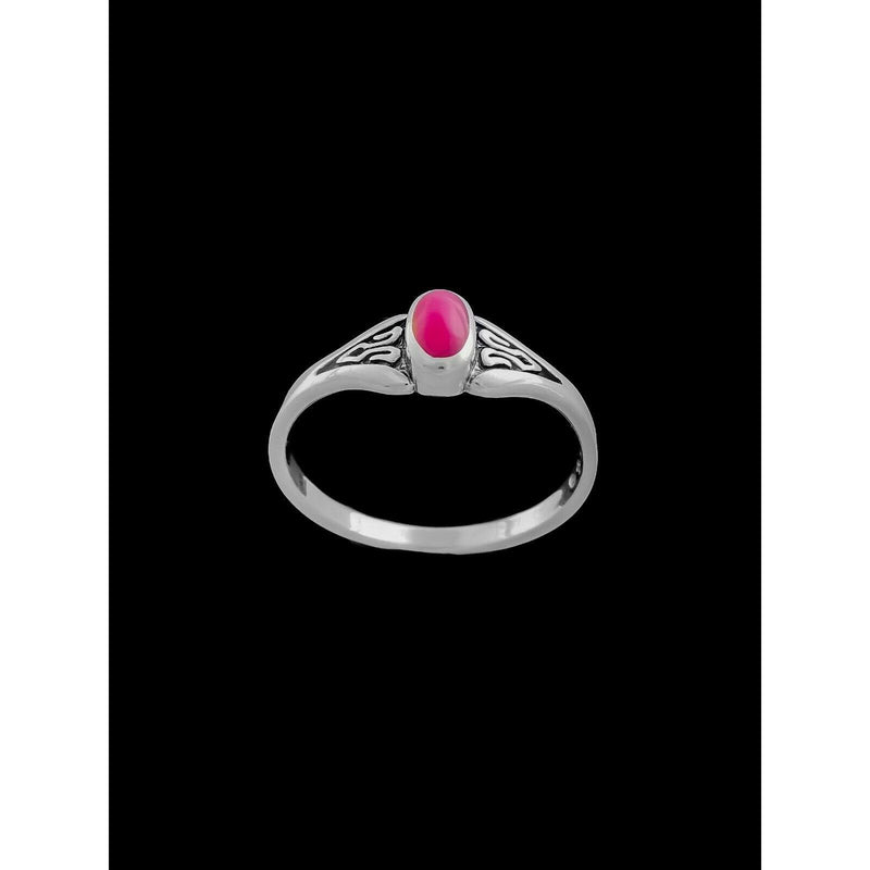 Pink Statement Ring • 925 Sterling Silver • Bold and Eye-Catching Design